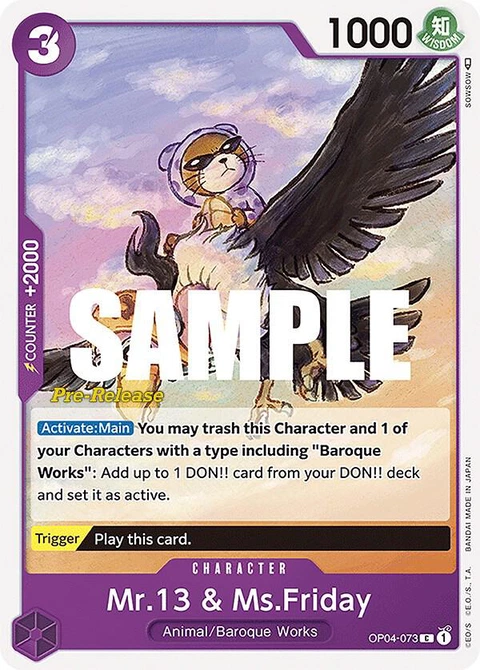 Mr.13 & Ms.Friday - One Piece Card Game card
