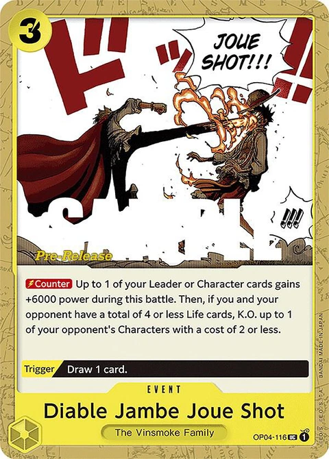 Diable Jambe Joue Shot - One Piece Card Game card