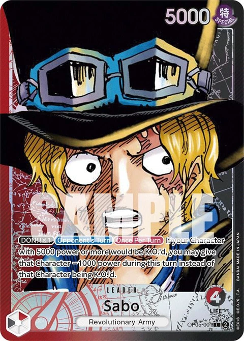 Sabo (Alternate Art) - One Piece Card Game card