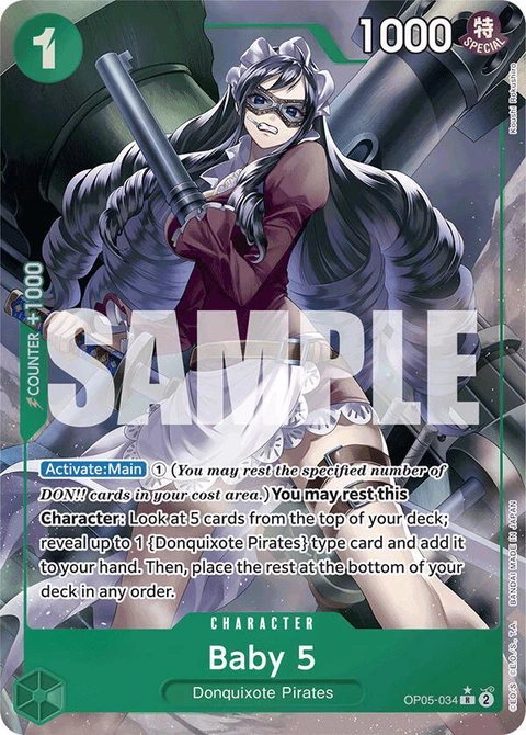 Baby 5 (Full Art) - One Piece Card Game card
