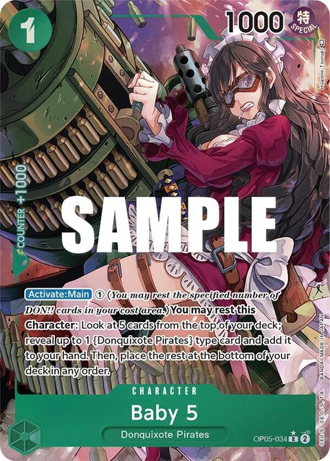 Baby 5 (Alternate Art) - One Piece Card Game card
