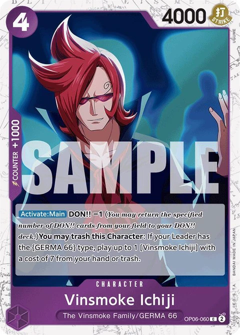 Vinsmoke Ichiji (Jolly Roger Foil) - One Piece Card Game card