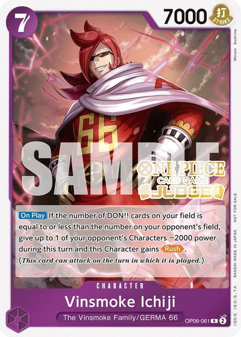 Vinsmoke Ichiji (Judge Pack Vol. 5) - One Piece Card Game card