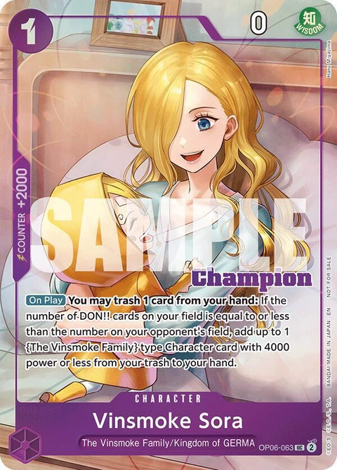 Vinsmoke Sora (CS 25-26 Winner Card Set 2) - One Piece Card Game card