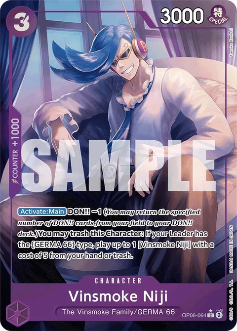 Vinsmoke Niji (Full Art) - One Piece Card Game card