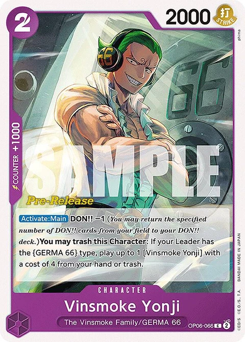 Vinsmoke Yonji - One Piece Card Game card