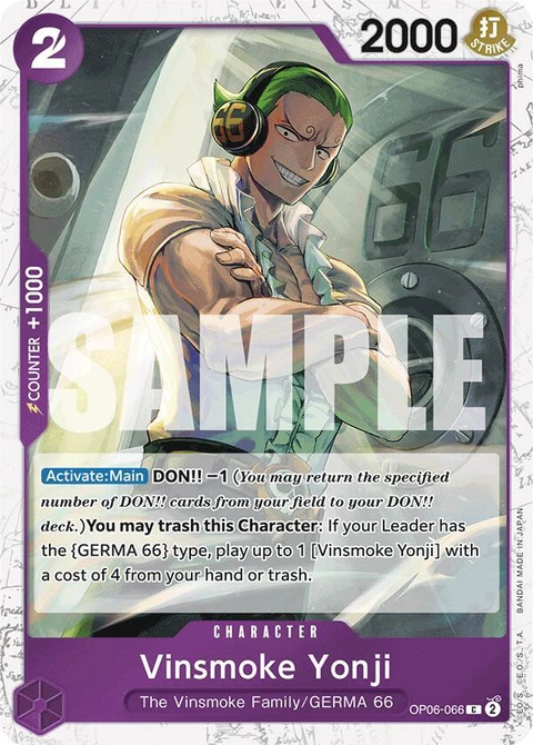 Vinsmoke Yonji (Jolly Roger Foil) - One Piece Card Game card