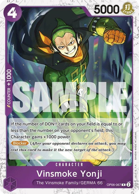 Vinsmoke Yonji (Jolly Roger Foil) - One Piece Card Game card