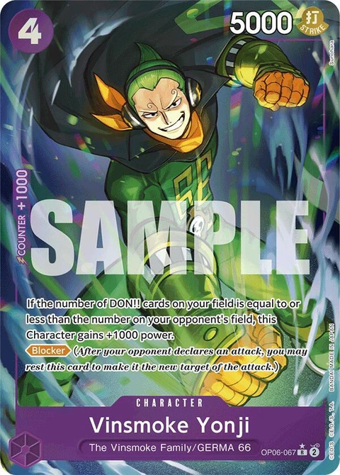 Vinsmoke Yonji (Full Art) - One Piece Card Game card