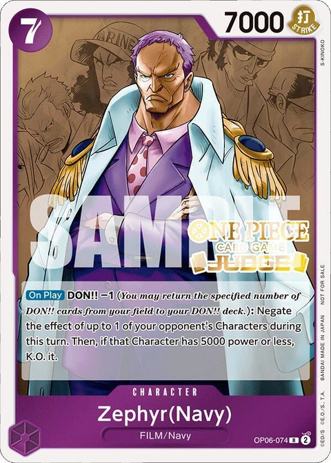 Zephyr (Navy) (Navy) (Judge Pack Vol. 4) - One Piece Card Game card