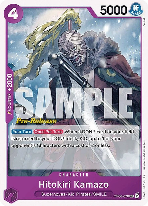 Hitokiri Kamazo - One Piece Card Game card
