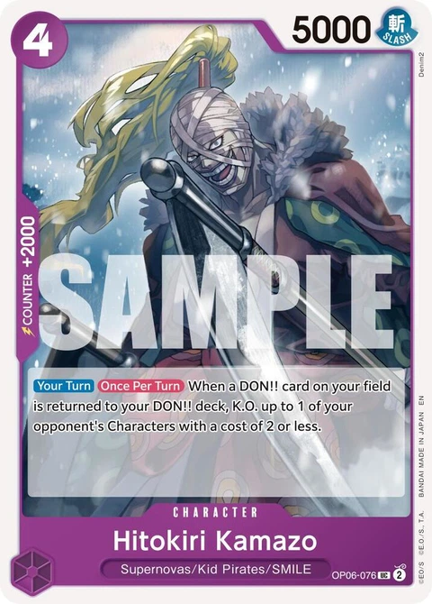 Hitokiri Kamazo (Reprint) - One Piece Card Game card