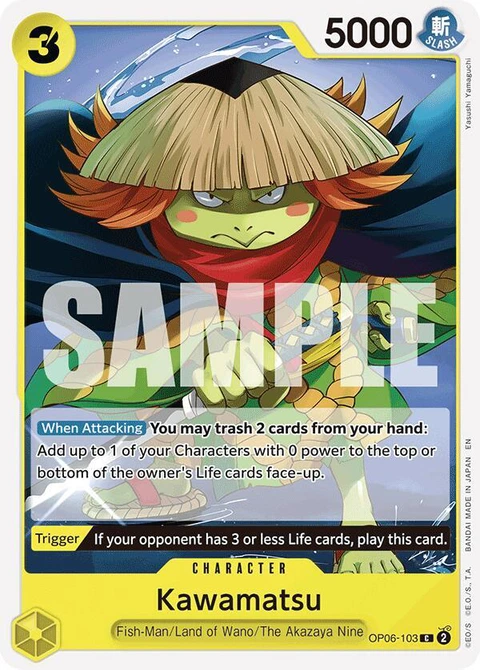 Kawamatsu (Reprint) - One Piece Card Game card