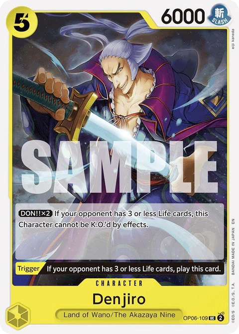 Denjiro (Reprint) - One Piece Card Game card