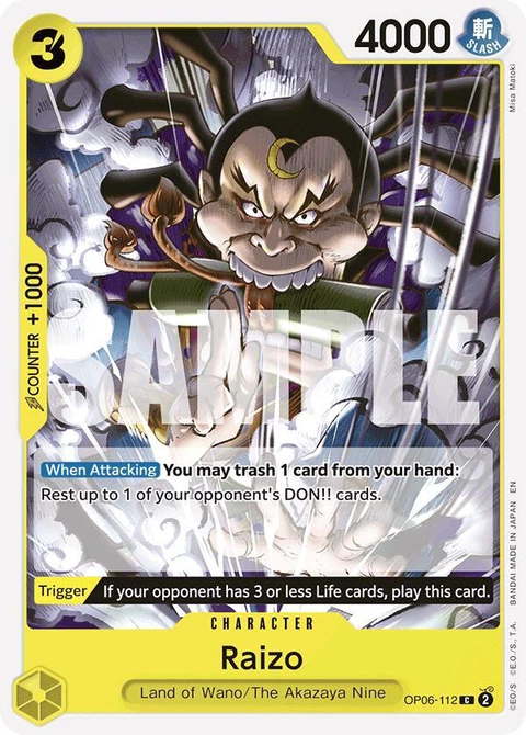 Raizo (Reprint) - One Piece Card Game card