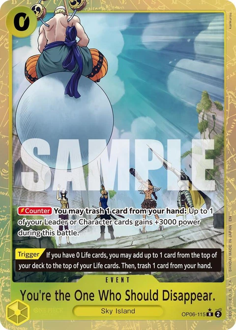 You're the One Who Should Disappear. (Alternate Art) - One Piece Card Game card