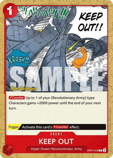 KEEP OUT - One Piece Card Game card