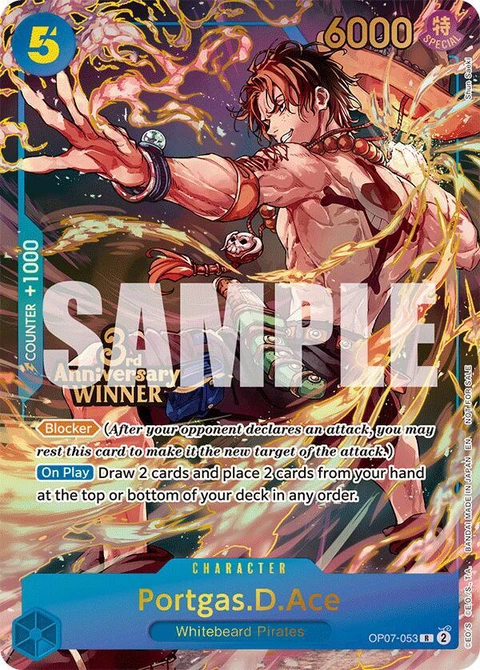 Portgas.D.Ace (3rd Anniversary Winner) - One Piece Card Game card