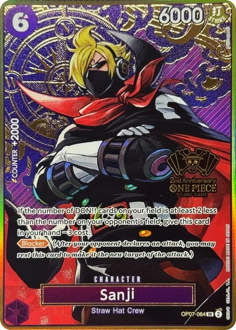 Sanji (One Piece Japanese Version 2nd Anniversary Set) - One Piece Card Game card