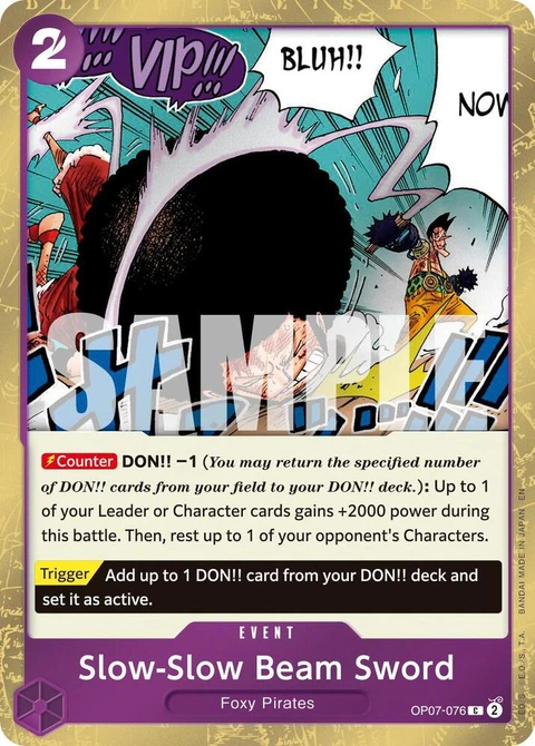 Slow-Slow Beam Sword (Pirate Foil) - One Piece Card Game card