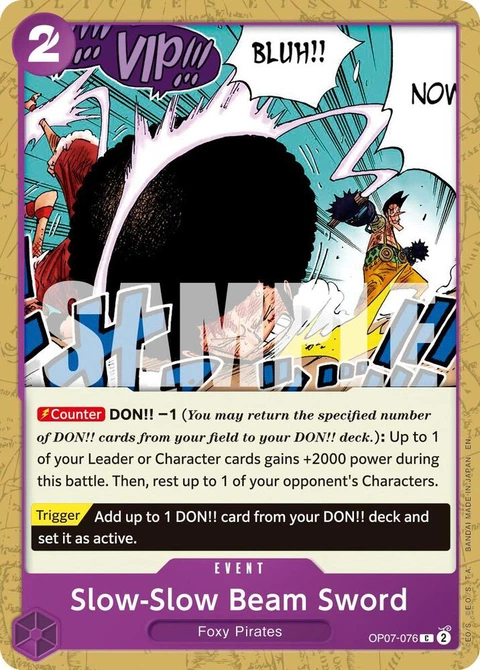 Slow-Slow Beam Sword (Reprint) - One Piece Card Game card