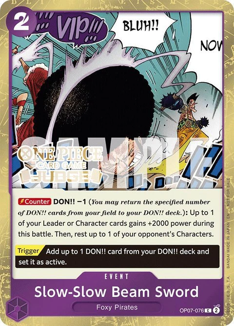 Slow-Slow Beam Sword (Judge Pack Vol. 6) - One Piece Card Game card