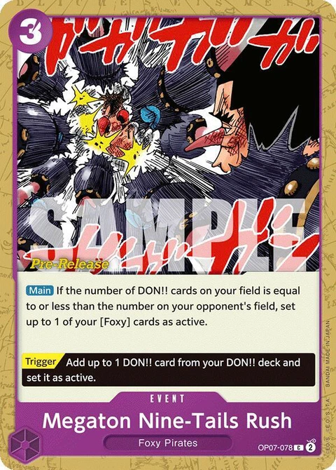 Megaton Nine-Tails Rush - One Piece Card Game card
