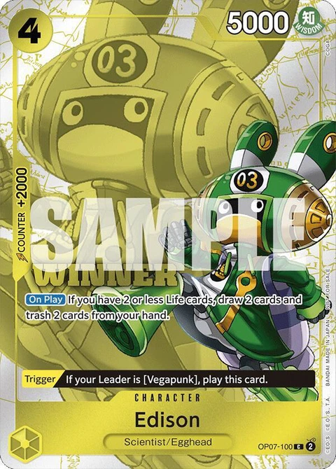Edison (Winner Pack 2024 Oct.-Dec.) - One Piece Card Game card