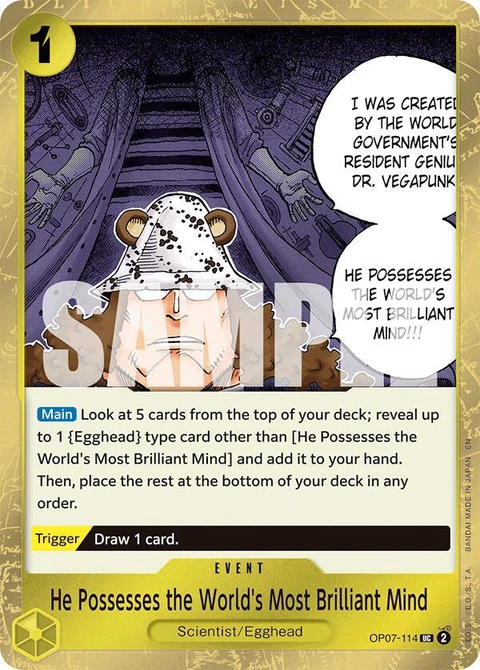 He Possesses the World's Most Brilliant Mind (Pirate Foil) - One Piece Card Game card