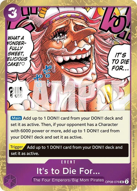 It's to Die For... (Pirate Foil) - One Piece Card Game card