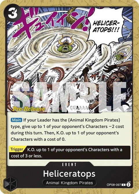Heliceratops - One Piece Card Game card