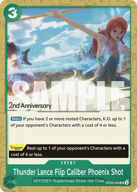 Thunder Lance Flip Caliber Phoenix Shot - One Piece Card Game card