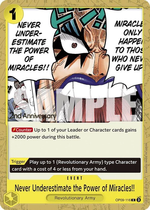 Never Underestimate the Power of Miracles!! - One Piece Card Game card