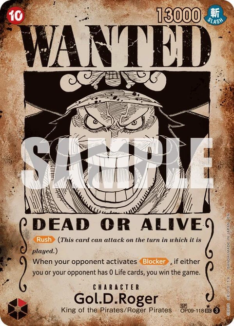 Gol.D.Roger (SP) (Wanted Poster) - One Piece Card Game card