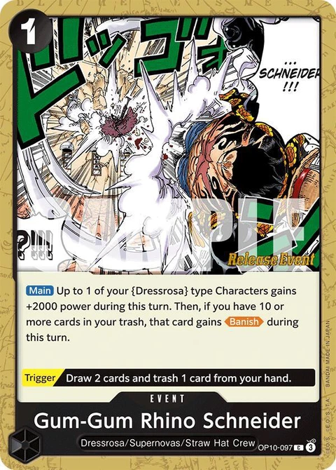 Gum-Gum Rhino Schneider - One Piece Card Game card