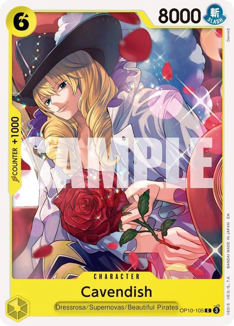 Cavendish (Reprint) - One Piece Card Game card