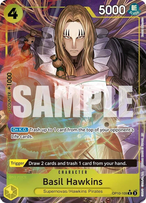 Basil Hawkins (Alternate Art) - One Piece Card Game card