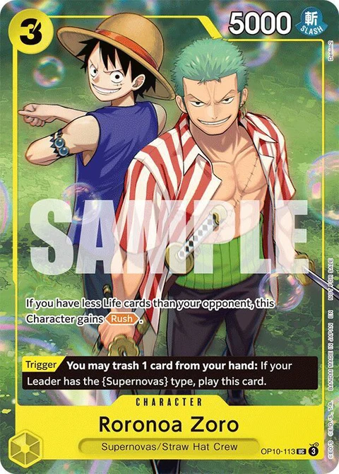 Roronoa Zoro (Learn Together Deck Set - Set Sail Event) - One Piece Card Game card