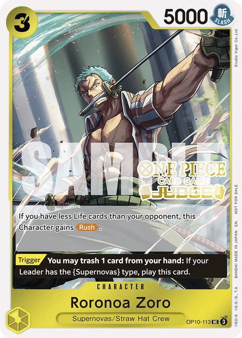 Roronoa Zoro (Judge Pack Vol. 6) - One Piece Card Game card