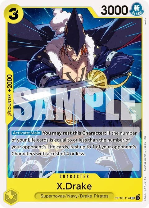 X.Drake (Reprint) - One Piece Card Game card
