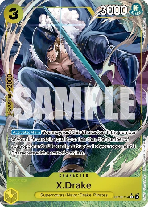 X.Drake (Alternate Art) - One Piece Card Game card