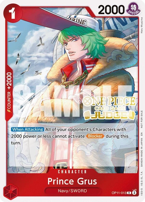 Prince Grus (Judge Pack Vol. 7) - One Piece Card Game card