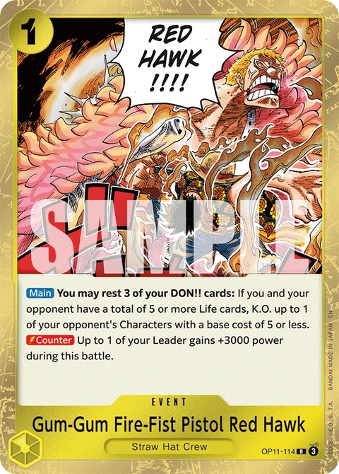 Gum-Gum Fire-Fist Pistol Red Hawk (Nami Deck) - One Piece Card Game card