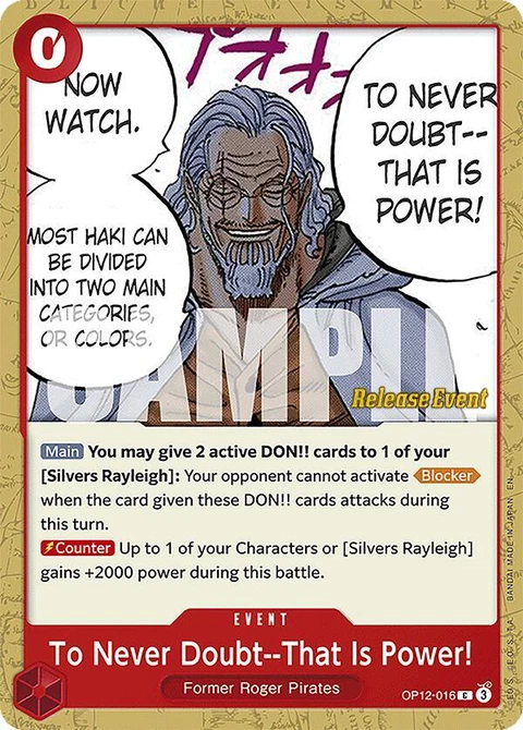 To Never Doubt--That Is Power! - One Piece Card Game card