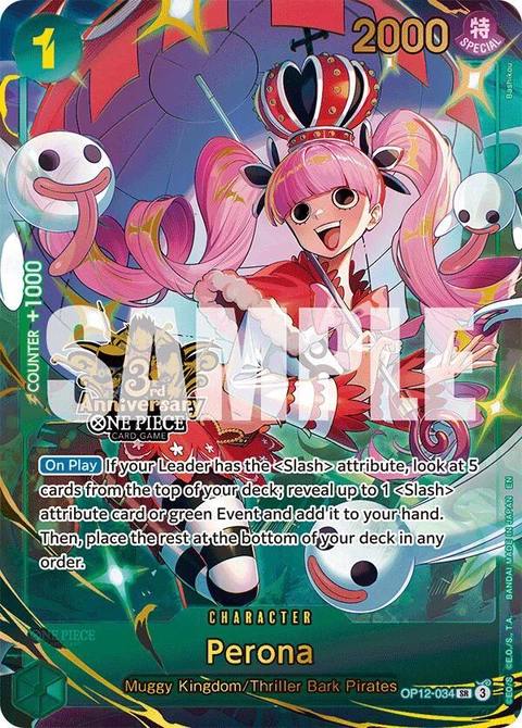 Perona (Japanese Version 3rd Anniversary Set) - One Piece Card Game card