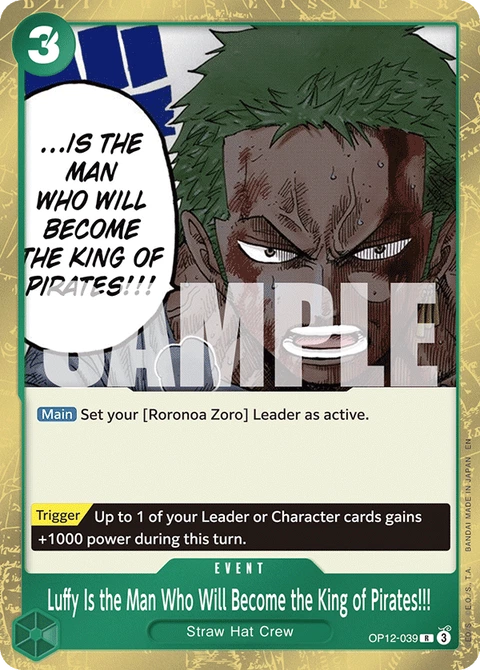 Luffy Is the Man Who Will Become the King of Pirates!!! (Zoro Deck) - One Piece Card Game card