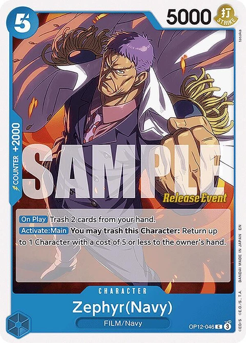 Zephyr(Navy) (Navy) - One Piece Card Game card