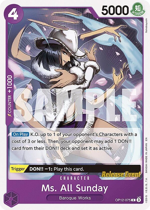 Ms. All Sunday - One Piece Card Game card