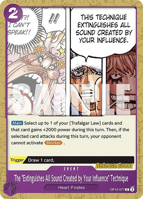 The "Extinguishes All Sound Created by Your Influence" Technique - One Piece Card Game card