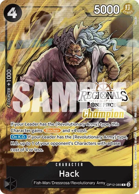 Hack (Regionals Champion Card Set 26-27) - One Piece Card Game card